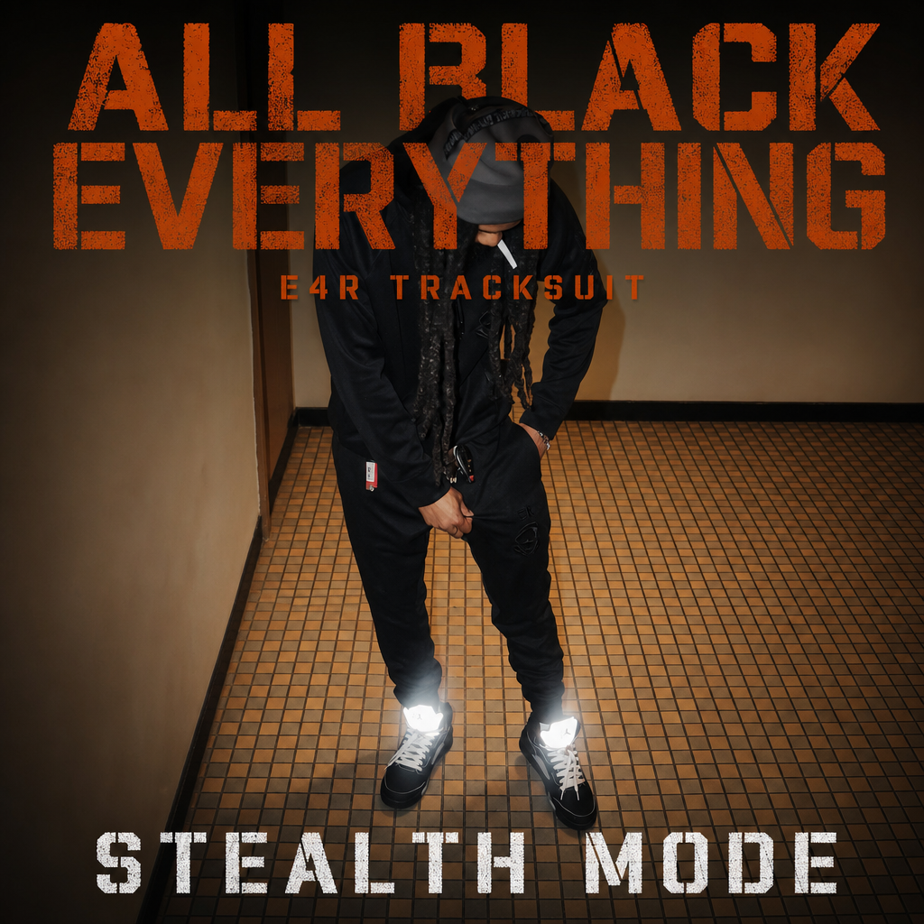 All Black Everything โ E4R Tracksuit stealth mode